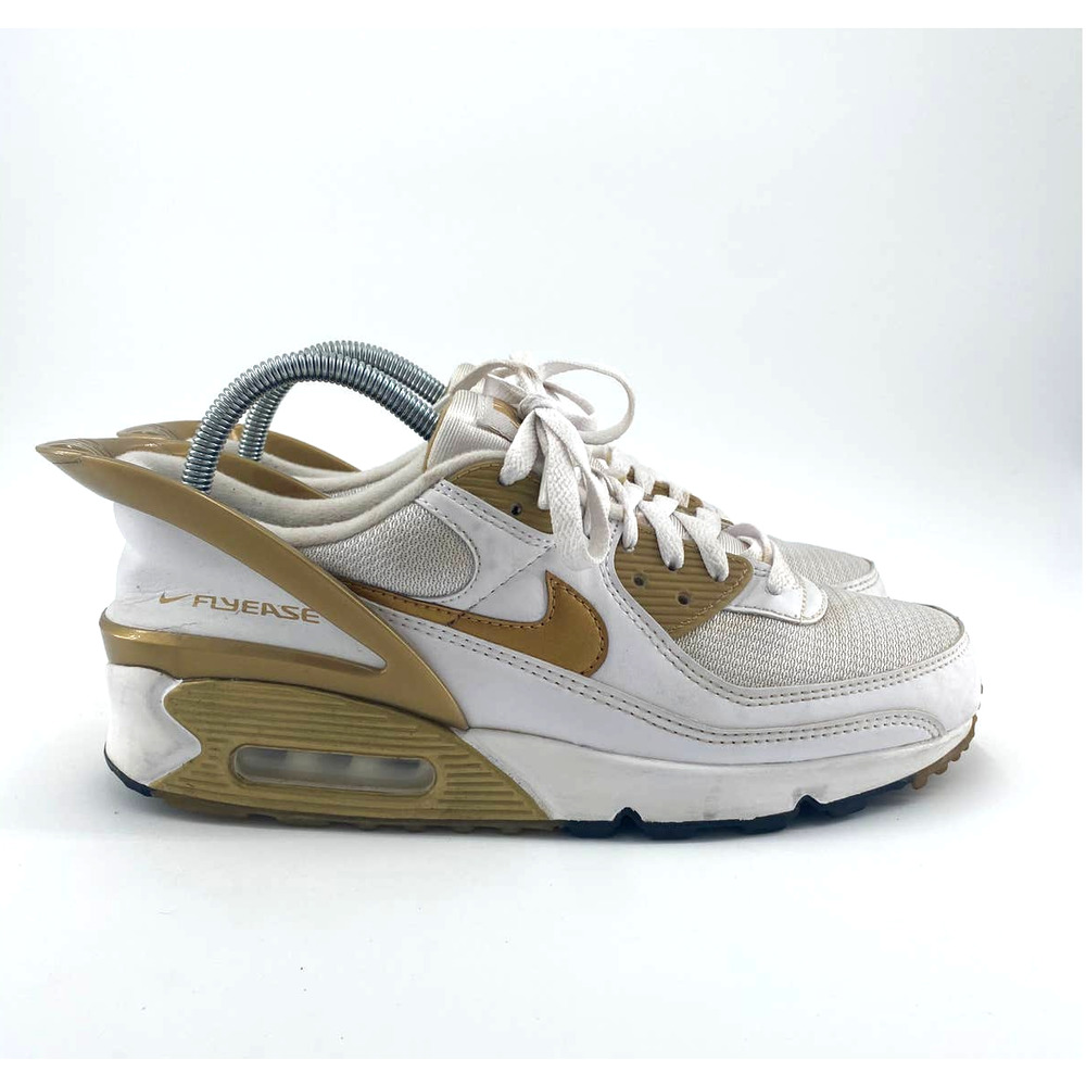 Nike Air Max 90 FlyEase White/Gold Hatfield collab Men's Sneaker Shoe Size 8